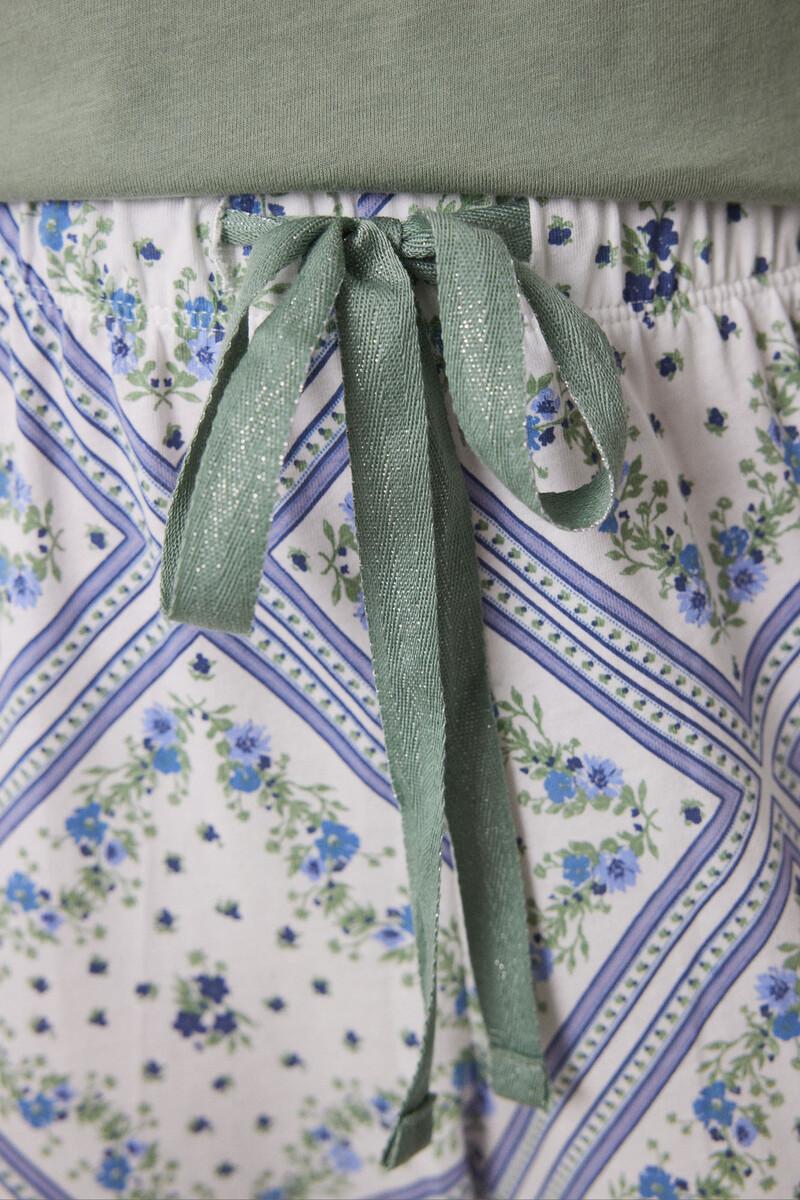 Women'secret Pijama 100% Algodón Estampado Pañuelo
