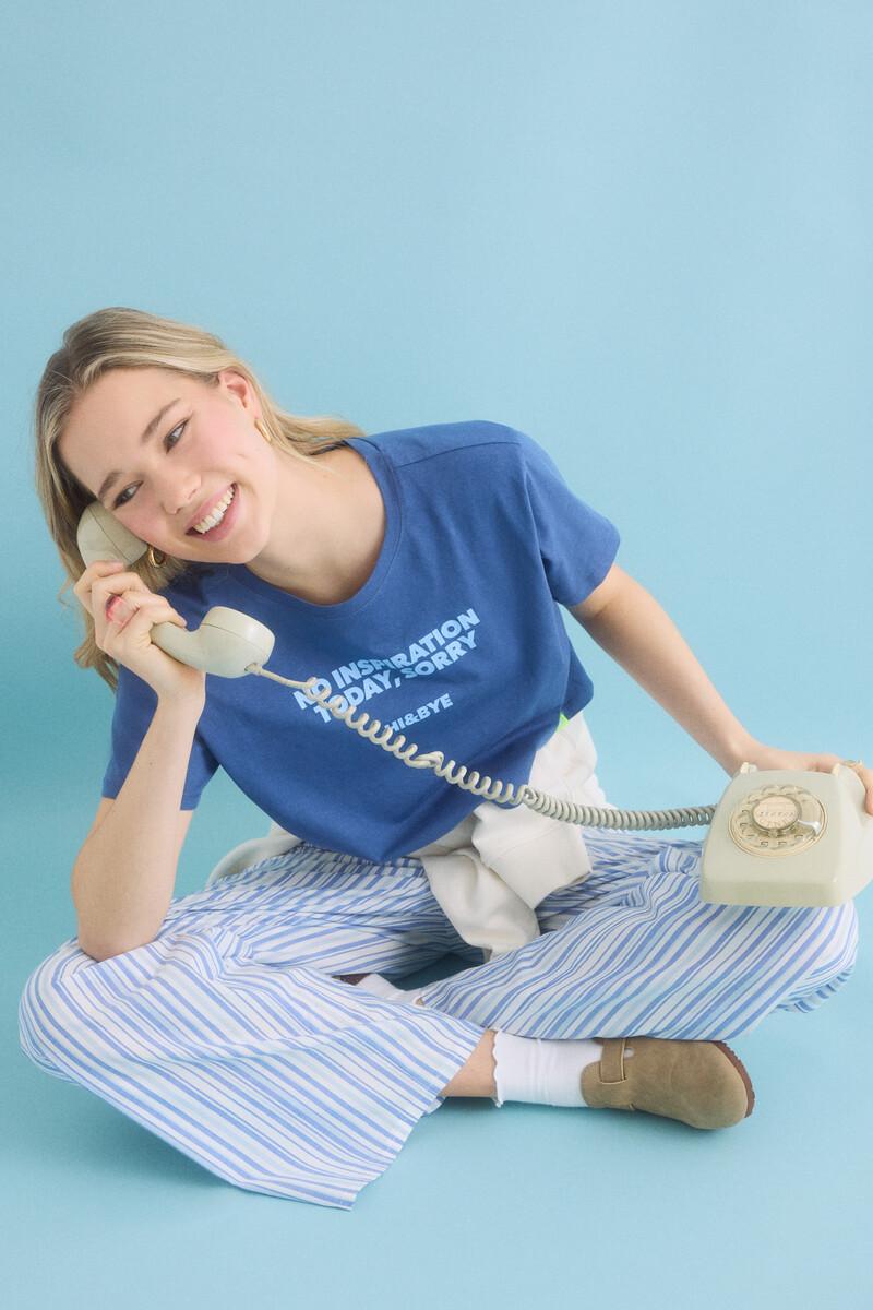 Women'secret Pijama 100% Algodón Rayas Azul