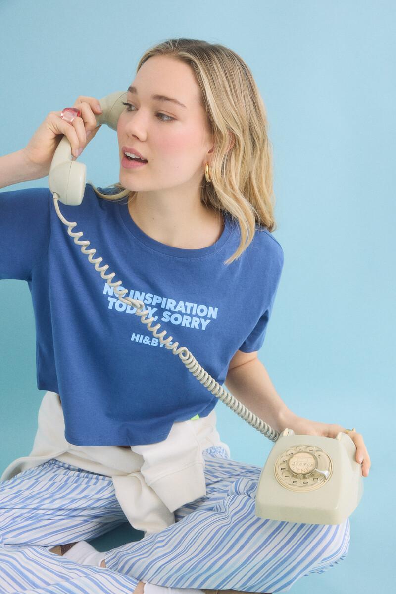 women'secret Pijama 100% algodón rayas azul