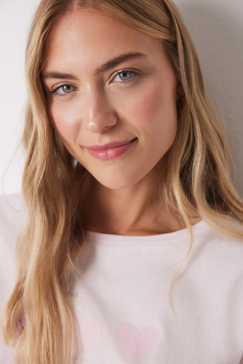 Women'secret Pijama 100% Algodón Rosa Corazones