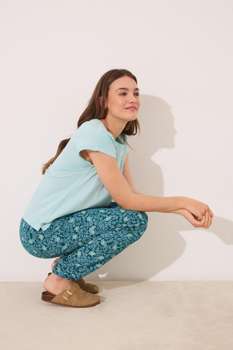 women'secret Pijama 100% algodón verde flores