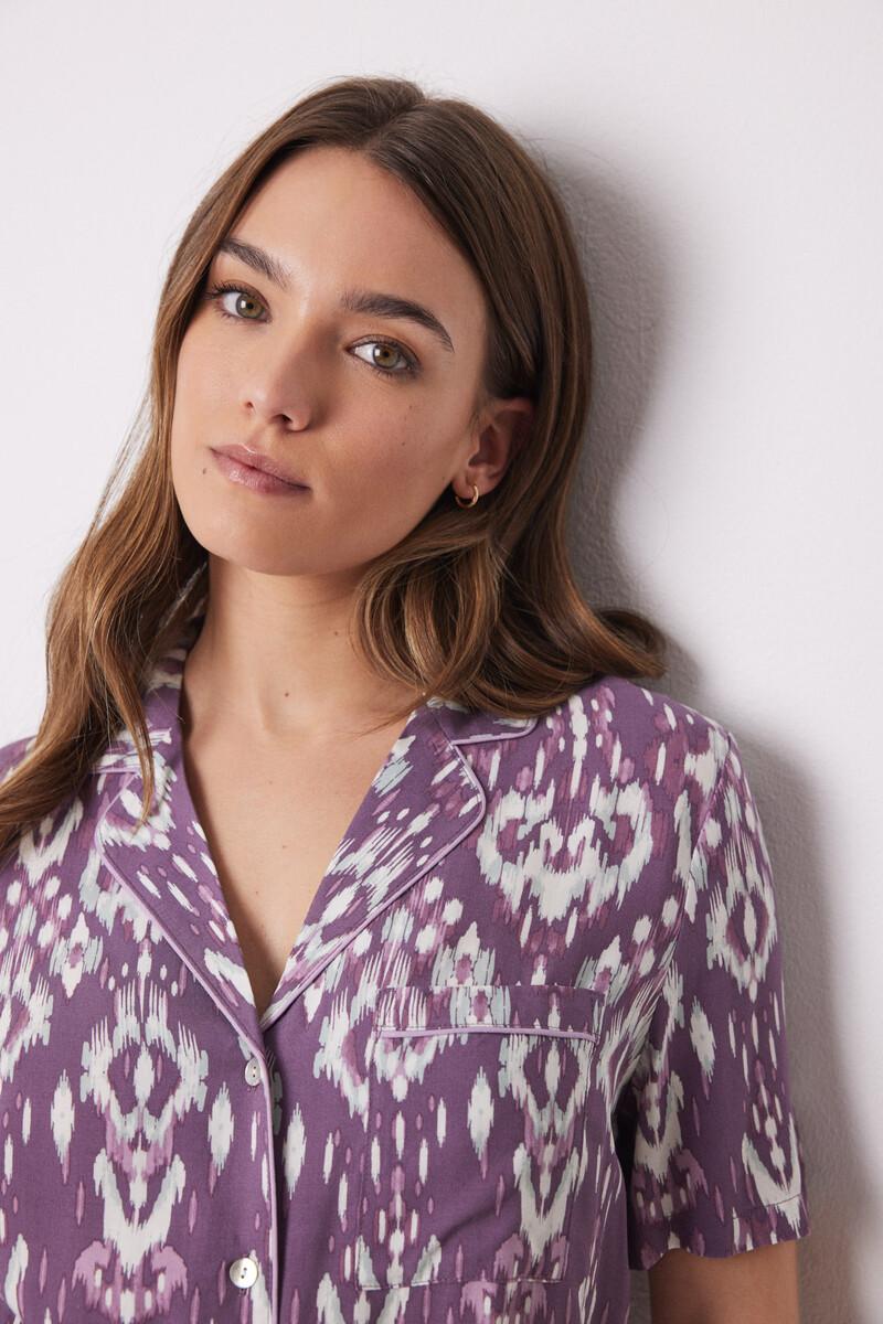 Women'secret Pijama Camisero Capri Viscosa Ikat