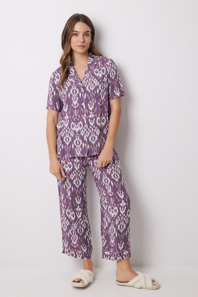 women'secret Pijama camisero Capri viscosa ikat