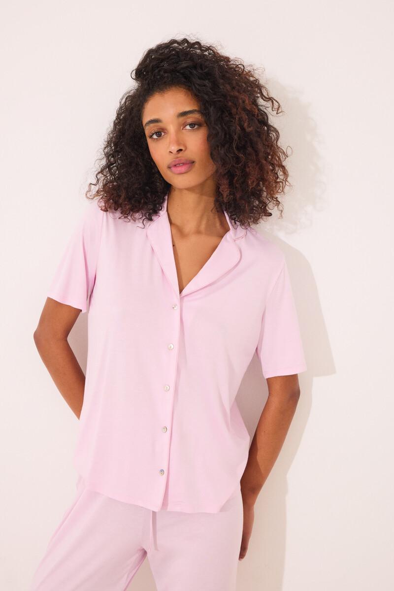 Women'secret Pijama Camisero Capri Viscosa Rosa