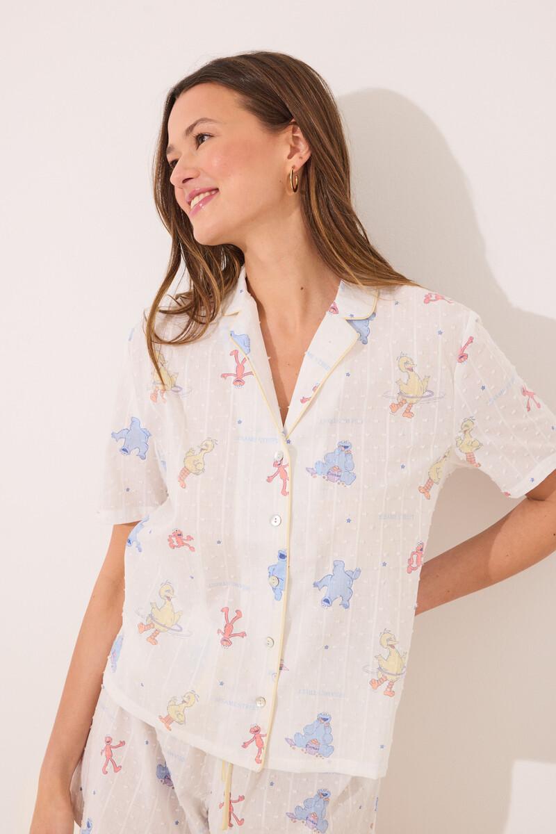 Women'secret Pijama Camisero Corto "Barrio Sésamo"