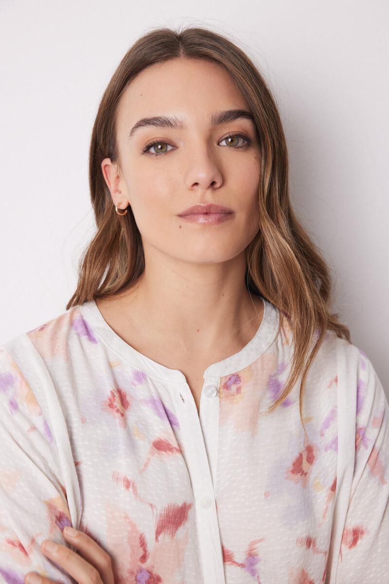 Women'secret Pijama Camisero Largo Viscosa Flores