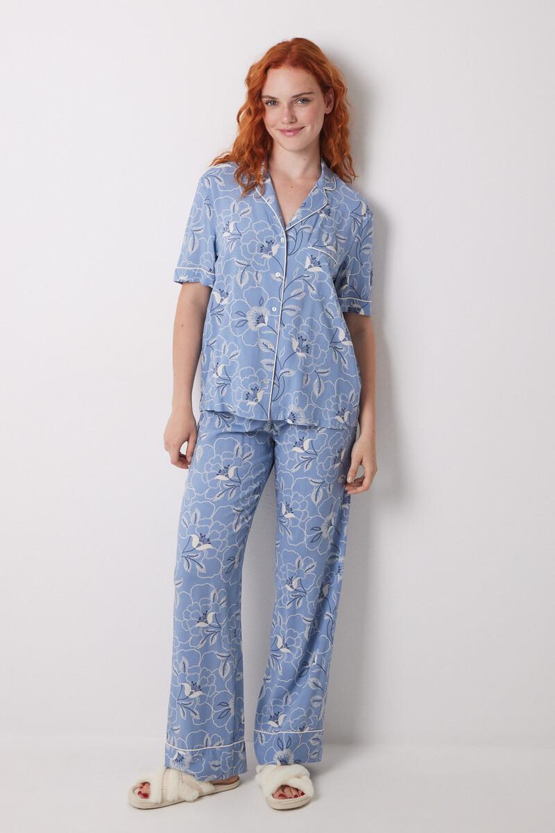 women'secret Pijama camisero viscosa flores