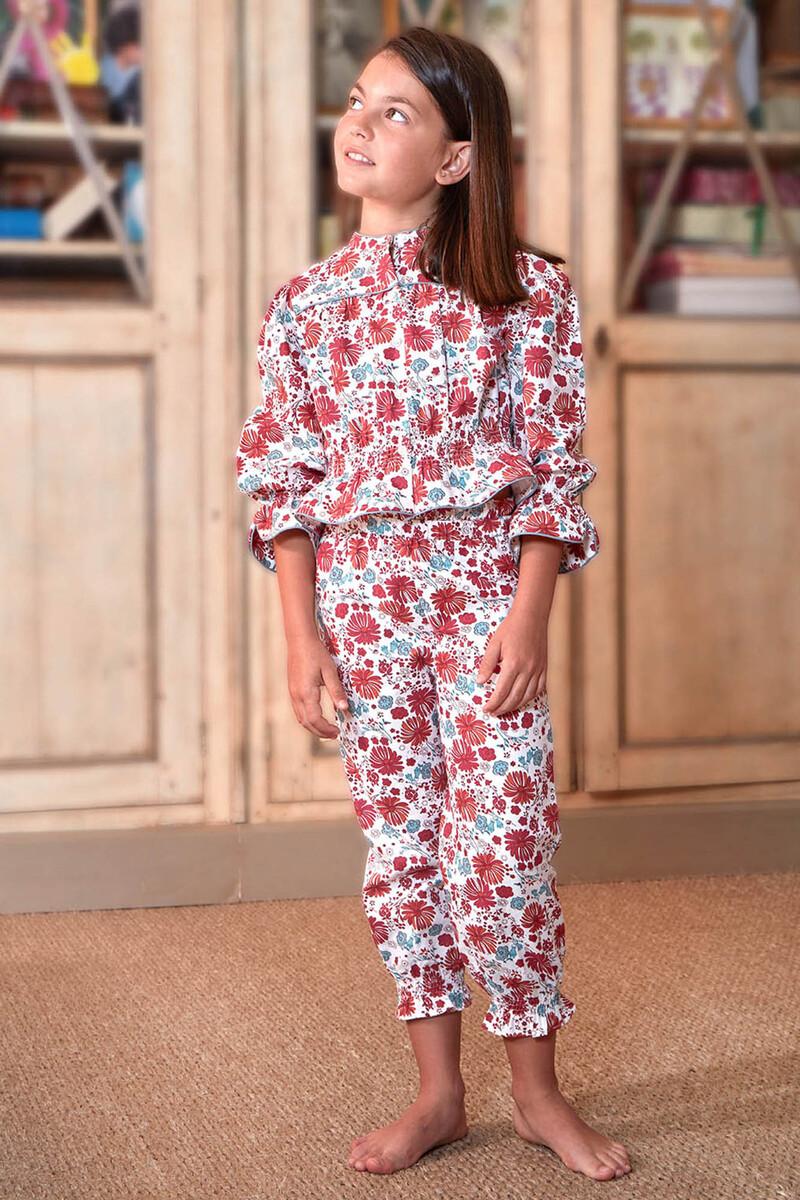 women'secret Pijama con estampado de flores rosa