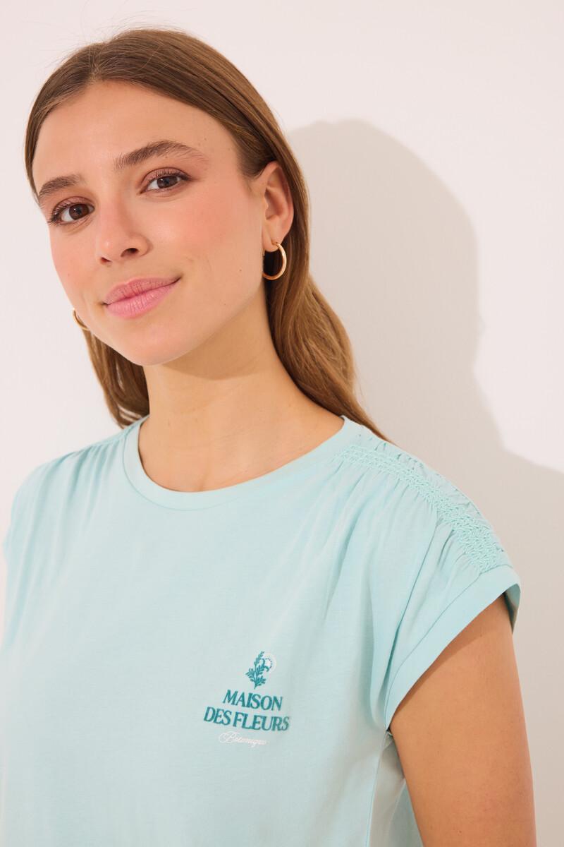 Women'secret Pijama Corto 100% Algodón Verde Flores