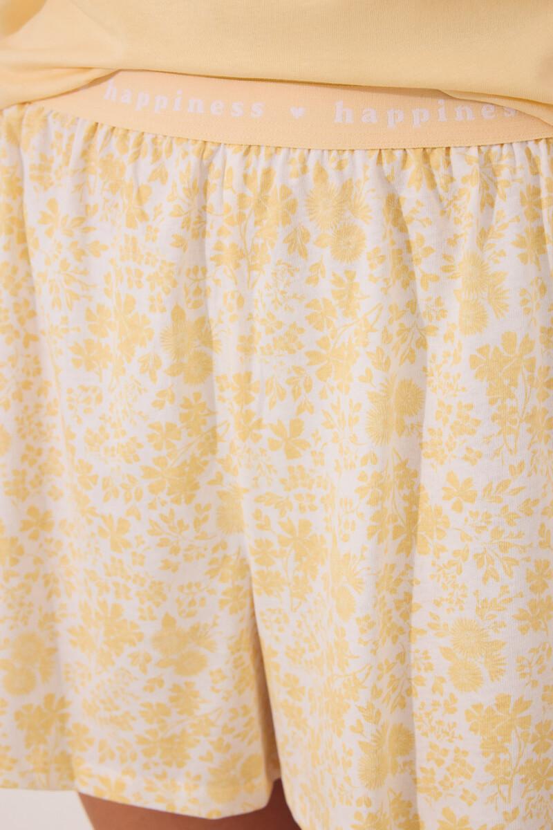 Women'secret Pijama Corto Algodón Smiley Amarillo