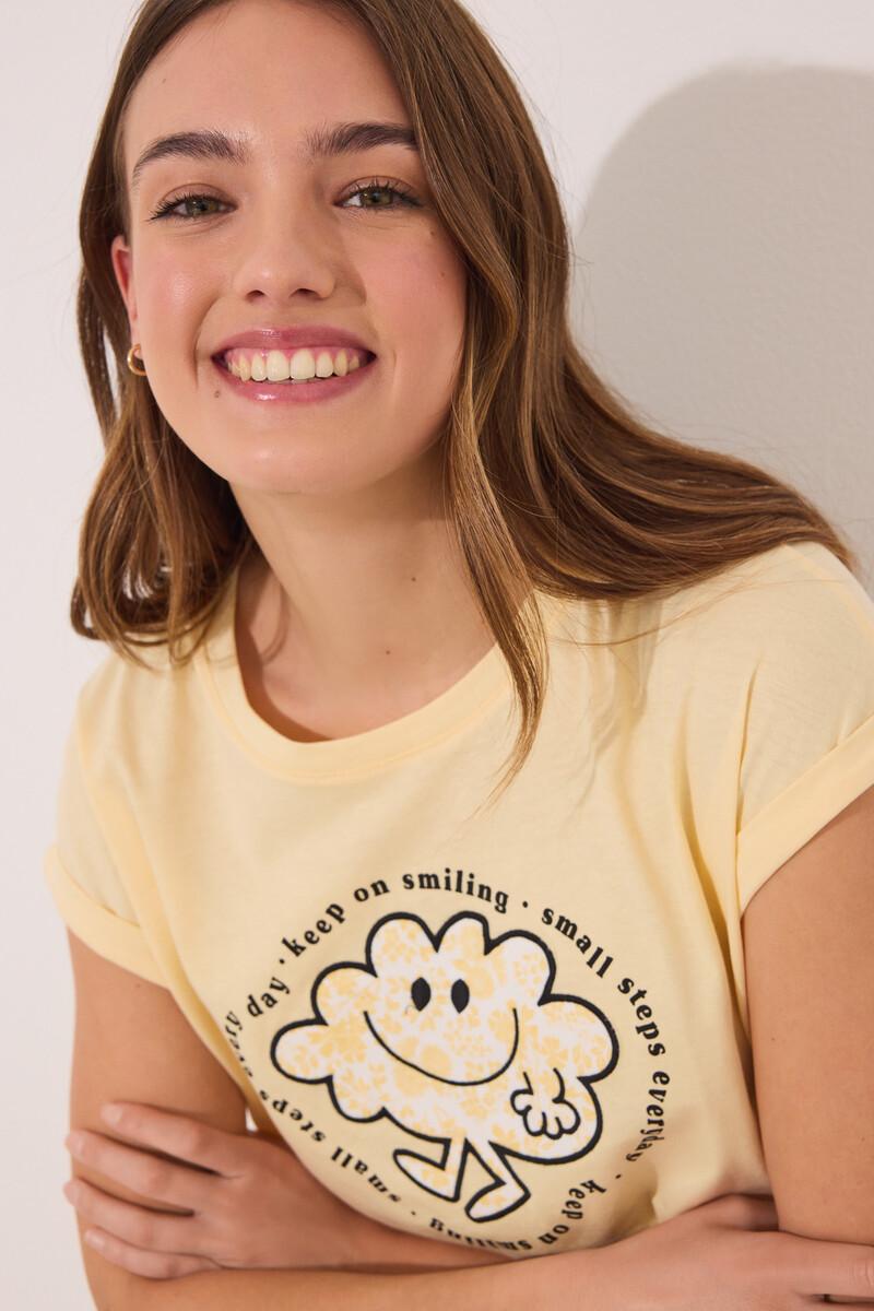 Women'secret Pijama Corto Algodón Smiley Amarillo
