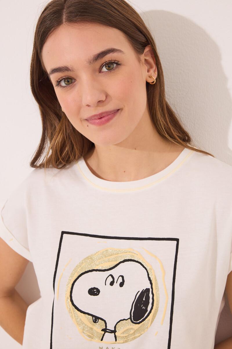 Women'secret Pijama Corto Algodón Snoopy Cuadros
