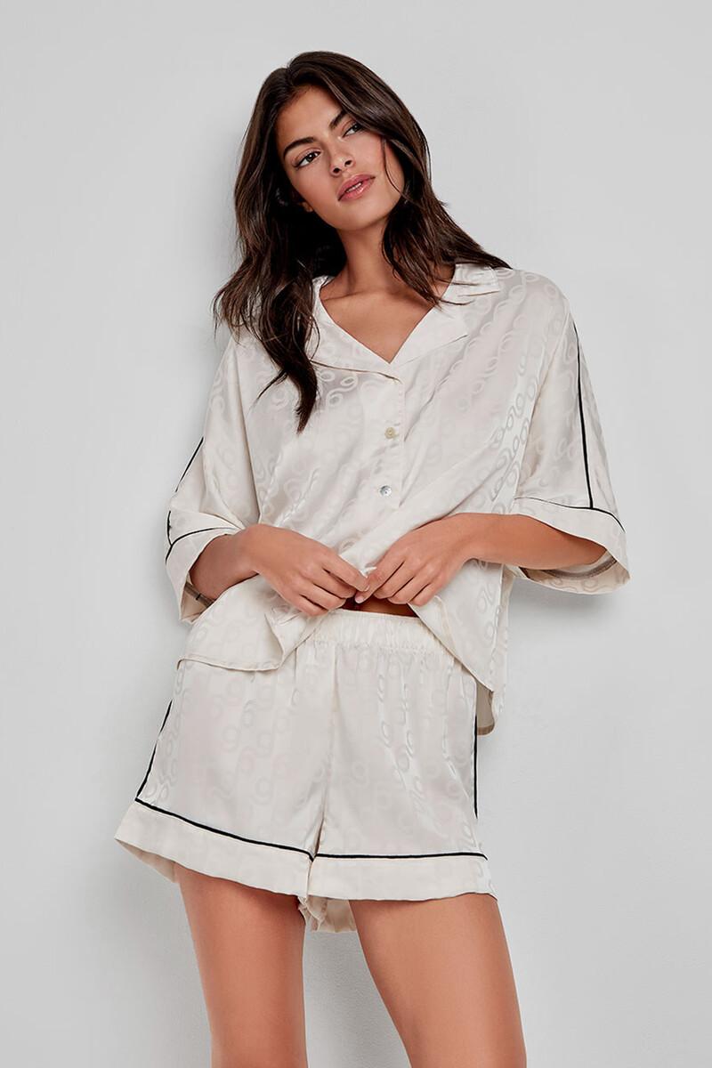Women'secret Pijama Corto Camisero Beige
