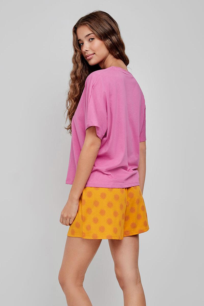 Women'secret Pijama Corto Estampado Fucsia