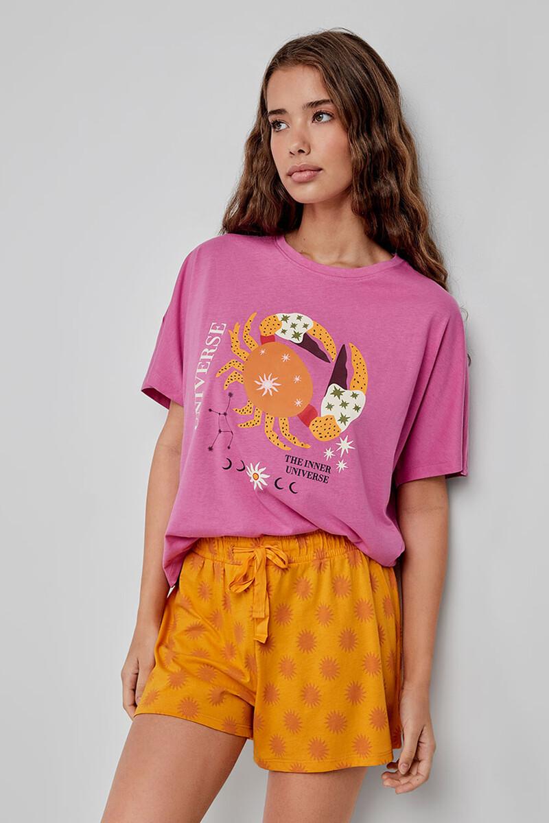 Women'secret Pijama Corto Estampado Fucsia