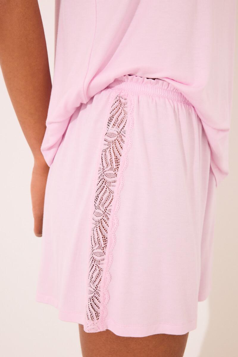 Women'secret Pijama Corto Viscosa Rosa