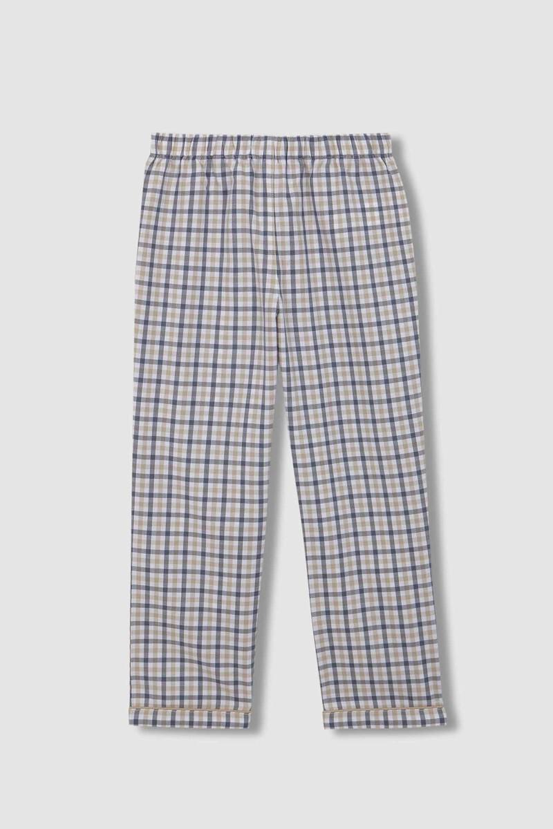 Women'secret Pijama De Cuadro Vichy Gris