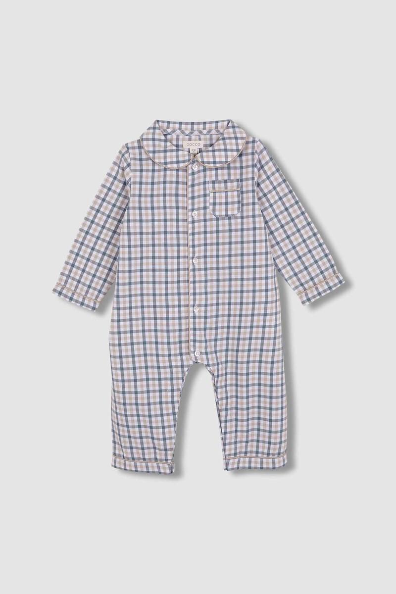 women'secret Pijama de cuadro vichy gris