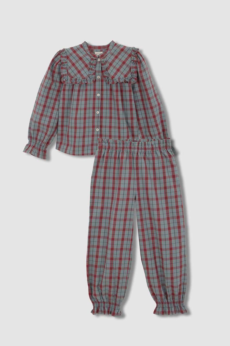 women'secret Pijama de cuadros verde