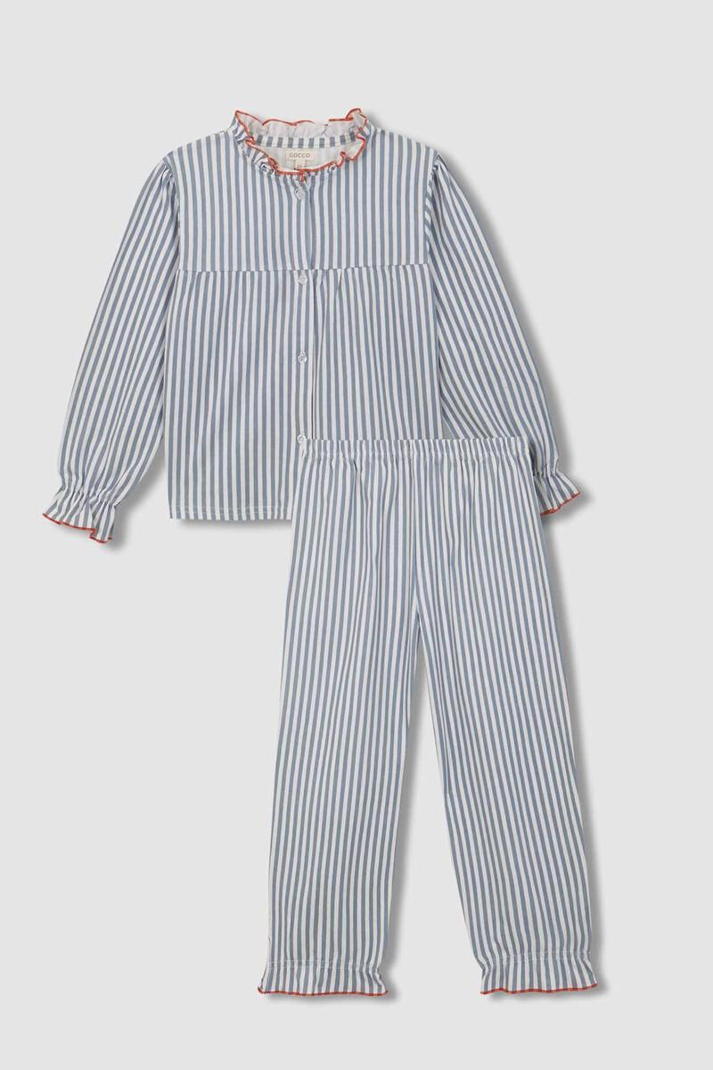 Women'secret Pijama De Rayas Con Contraste Azul