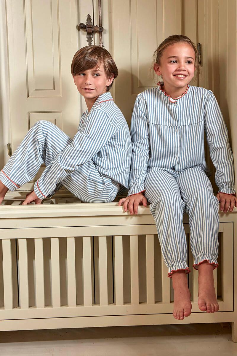 Women'secret Pijama De Rayas Con Contraste Azul
