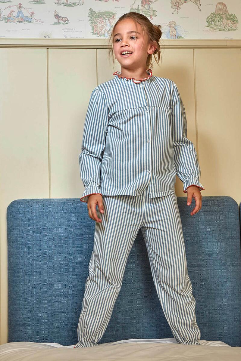 women'secret Pijama de rayas con contraste azul