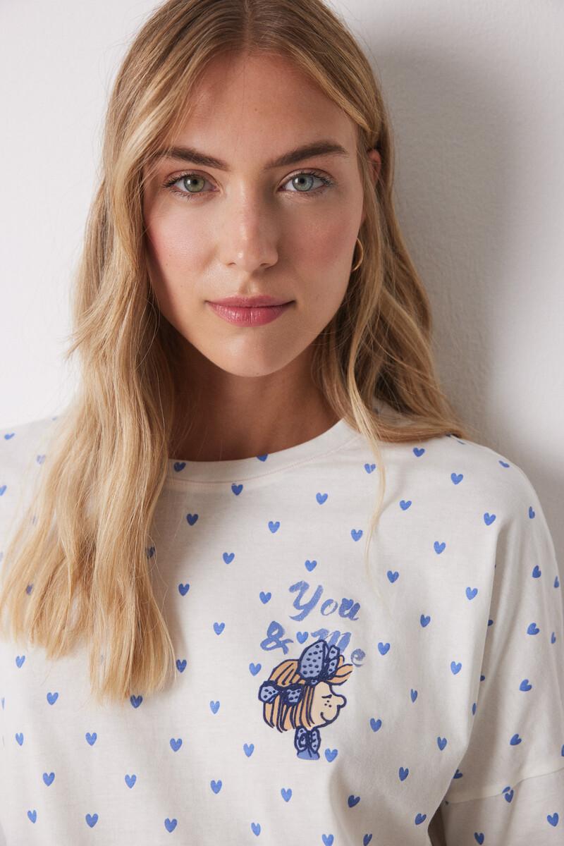 Women'secret Pijama Largo 100% Algodón Corazones