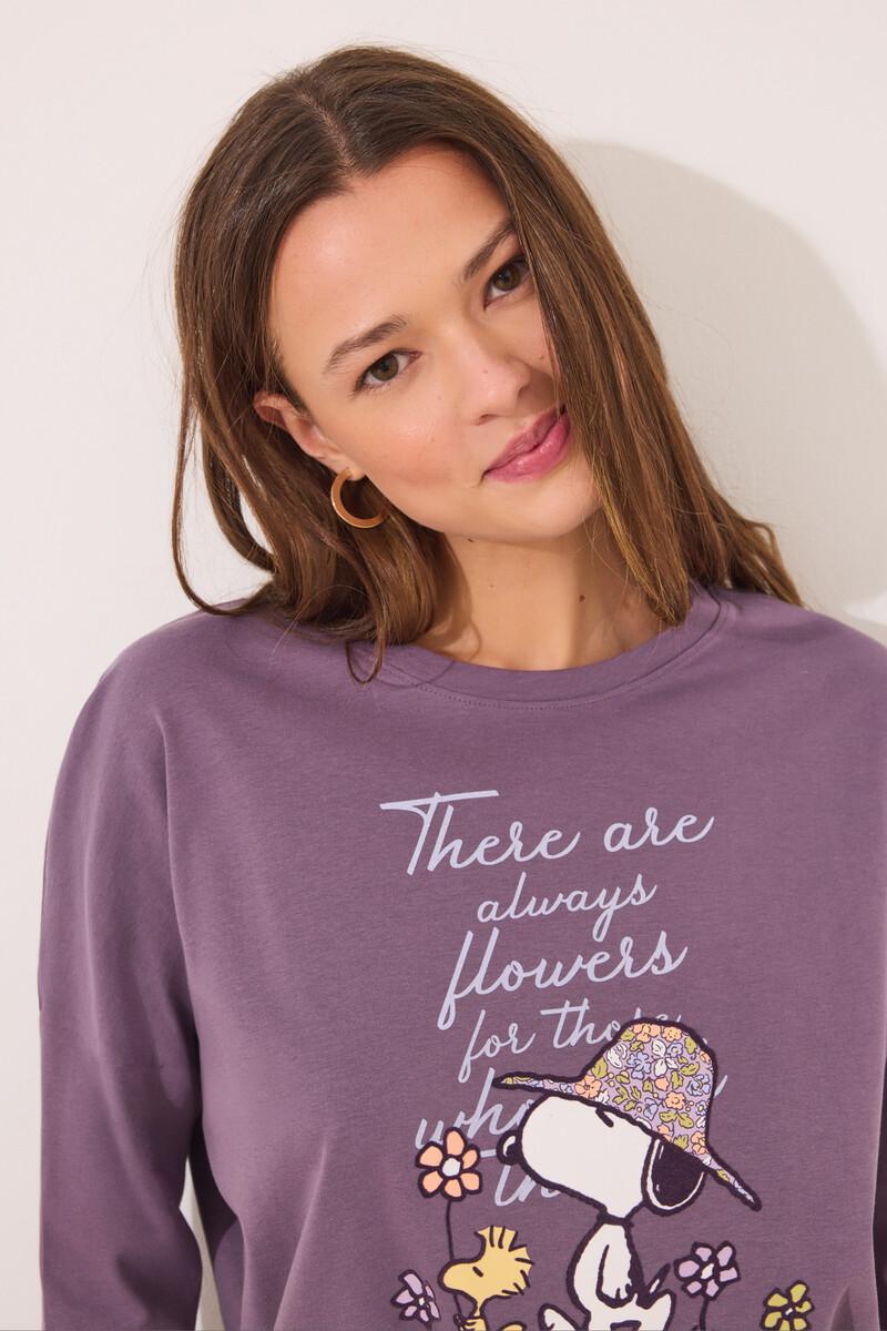 Women'secret Pijama Largo 100% Algodón Print Snoopy