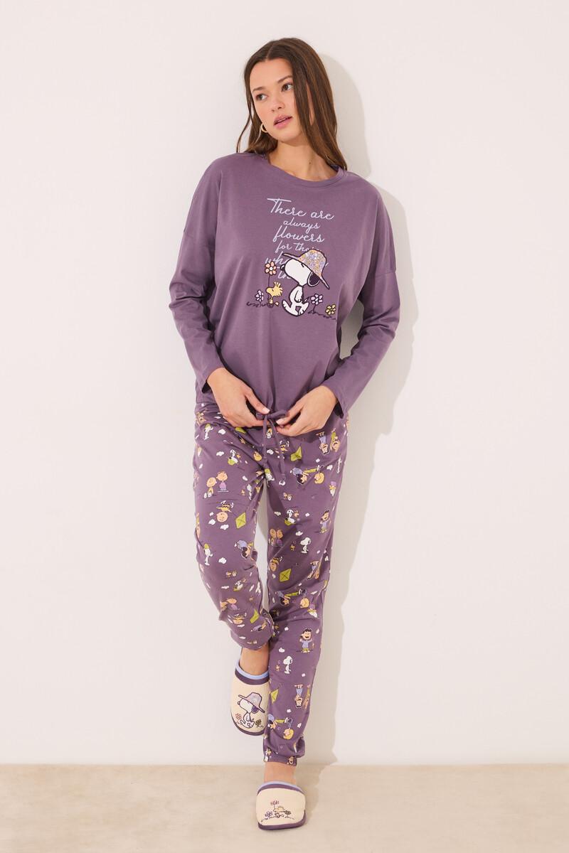 Women'secret Pijama Largo 100% Algodón Print Snoopy