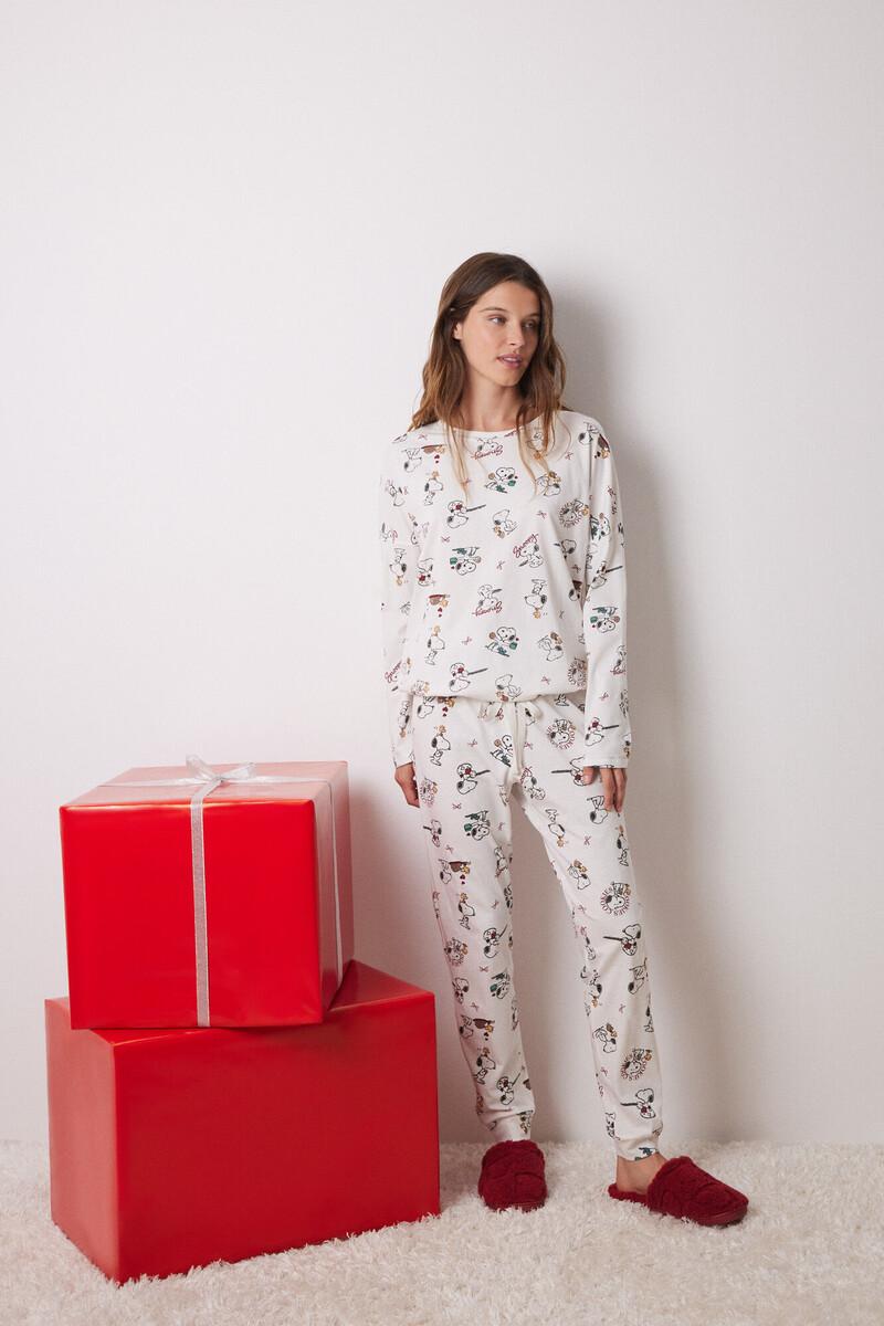 Women'secret Pijama Largo 100% Algodón Snoopy