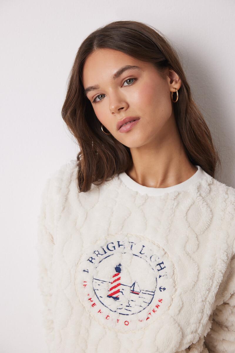 Women'secret Pijama Largo Borreguito Y Polar Suave