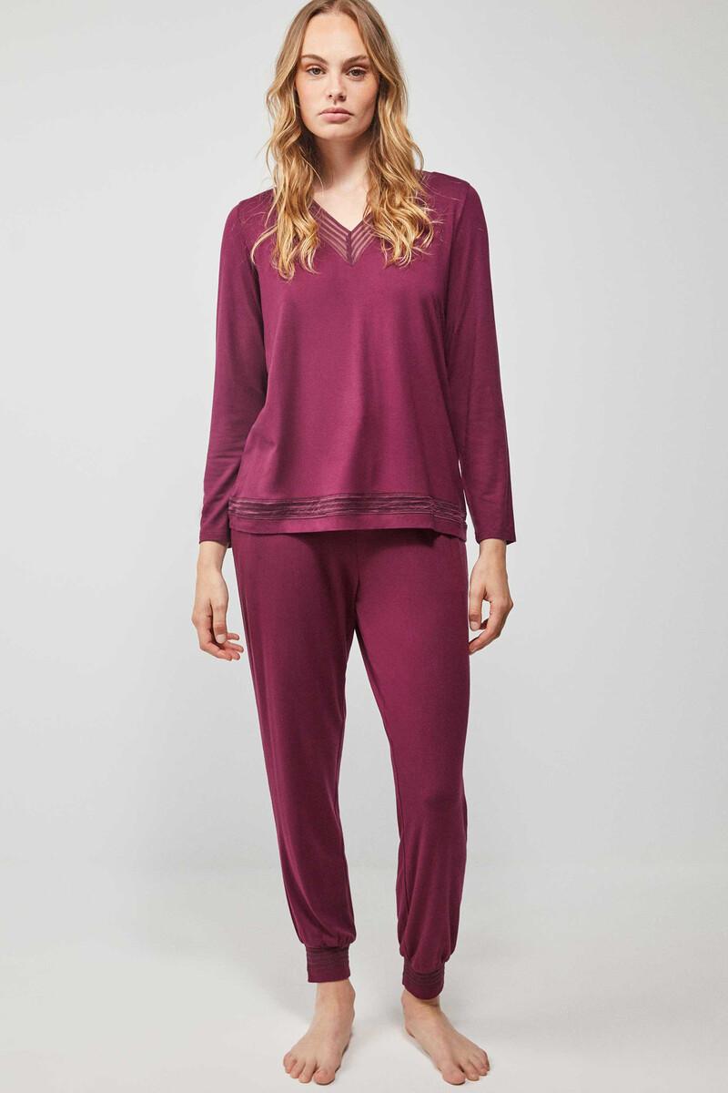 Women'secret Pijama Largo Detalle Encaje