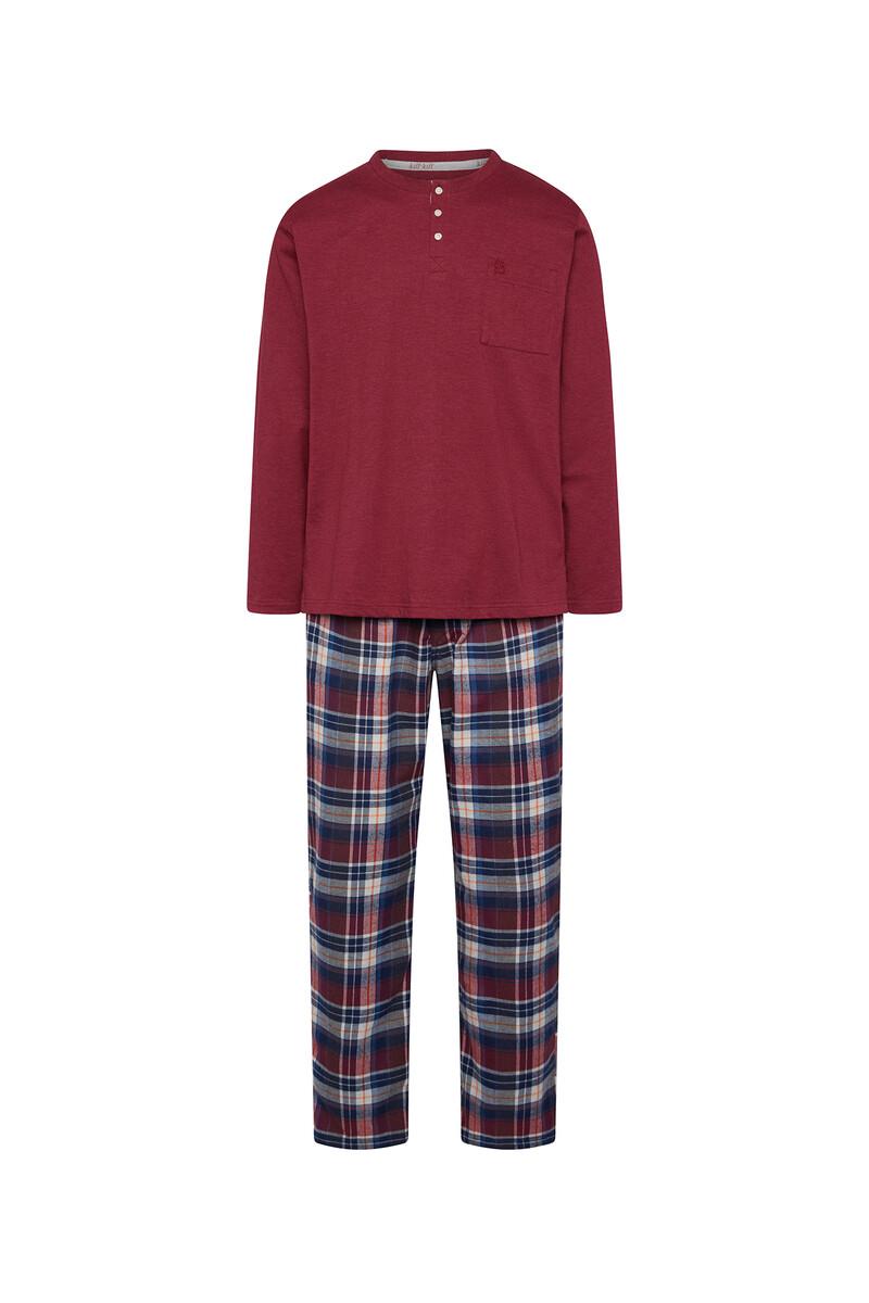 women'secret Pijama largo hombre burdeos