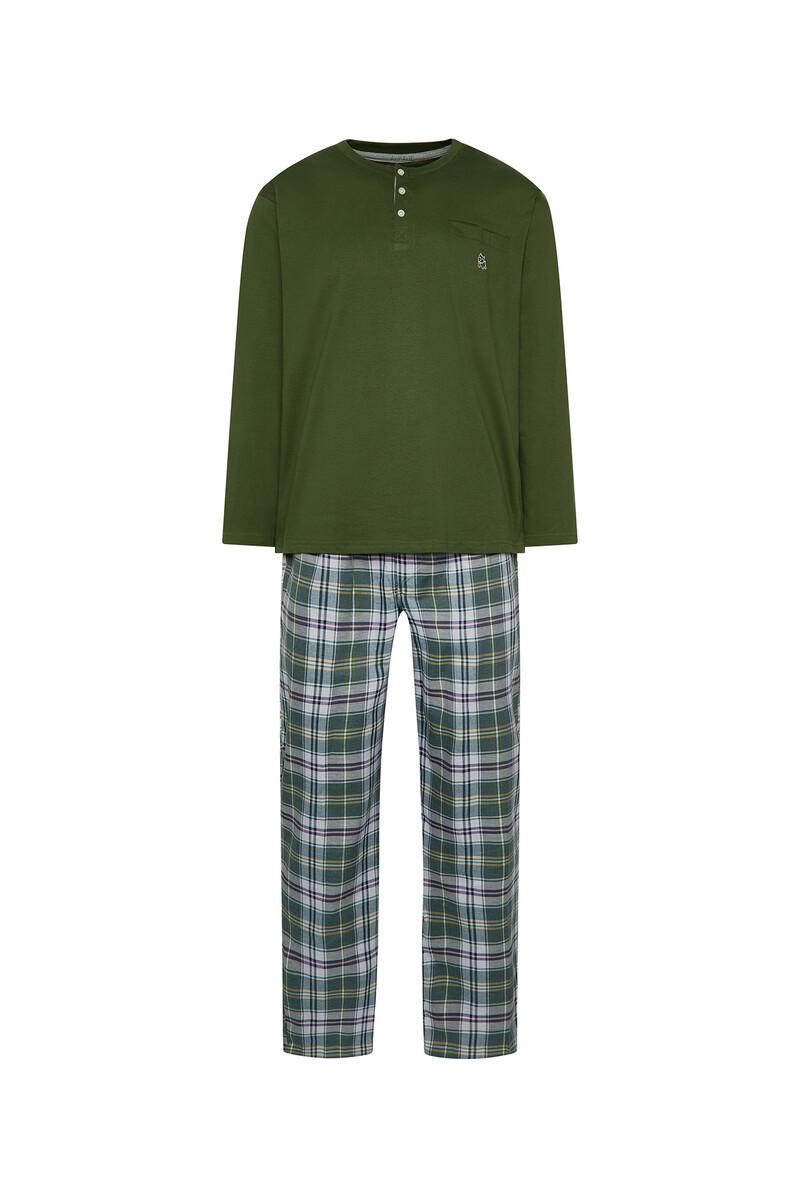 women'secret Pijama largo hombre verde
