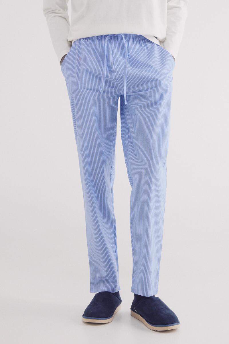 Women'secret Pijama Largo Pantalón Tela Rayas