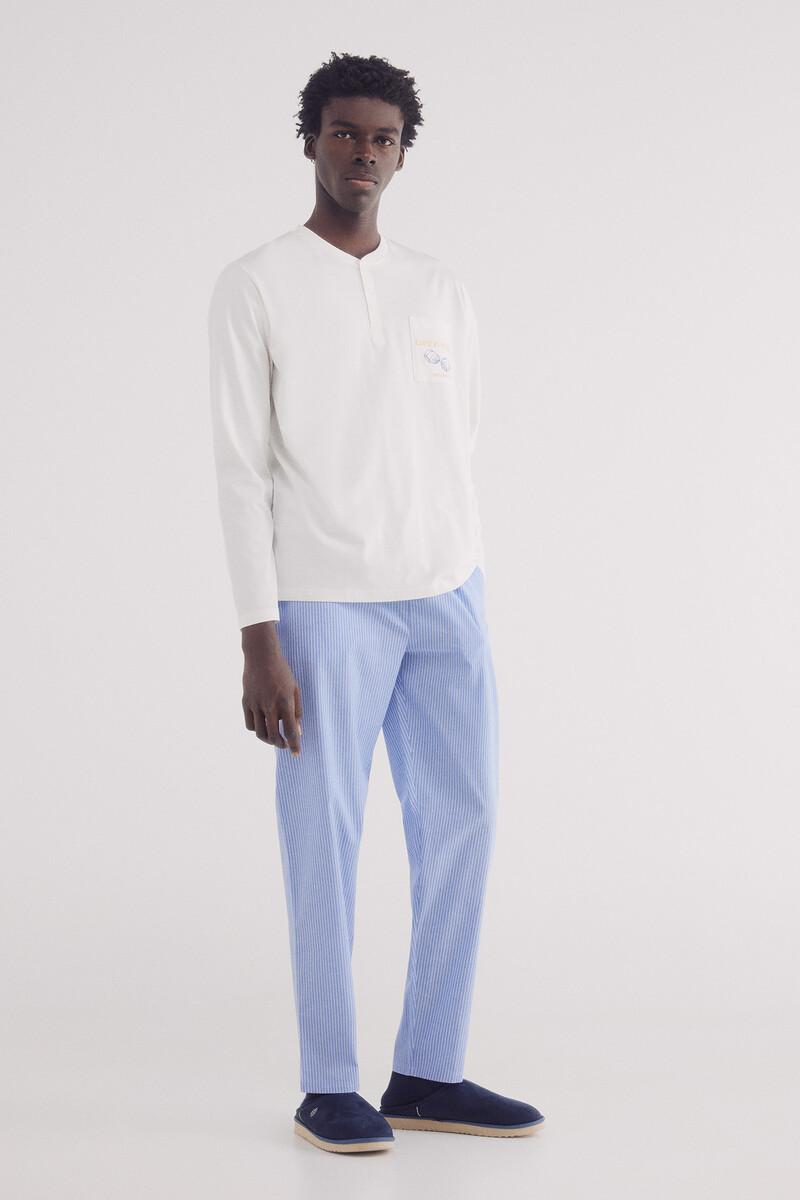 women'secret Pijama largo pantalón tela rayas