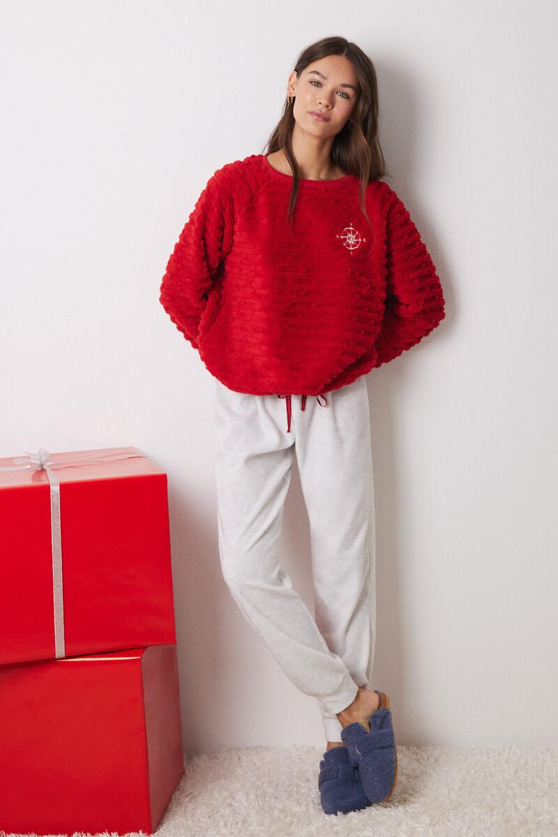 Women'secret Pijama Largo Pelo Y Polar Fleece