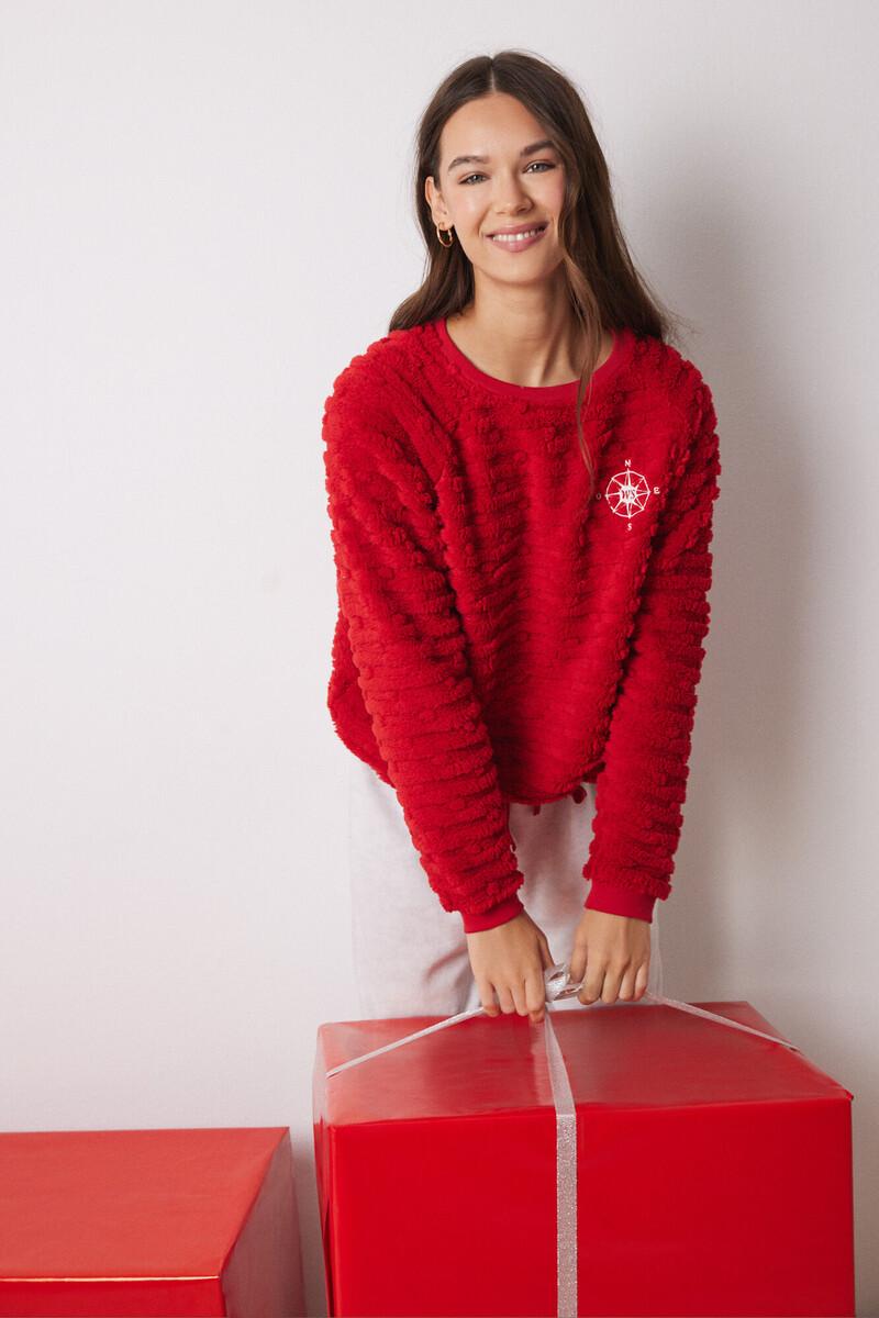 Women'secret Pijama Largo Pelo Y Polar Fleece