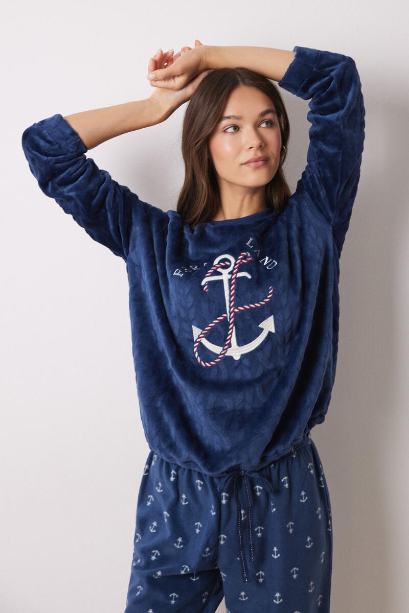 Women'secret Pijama Largo Pelo Y Polar Suave