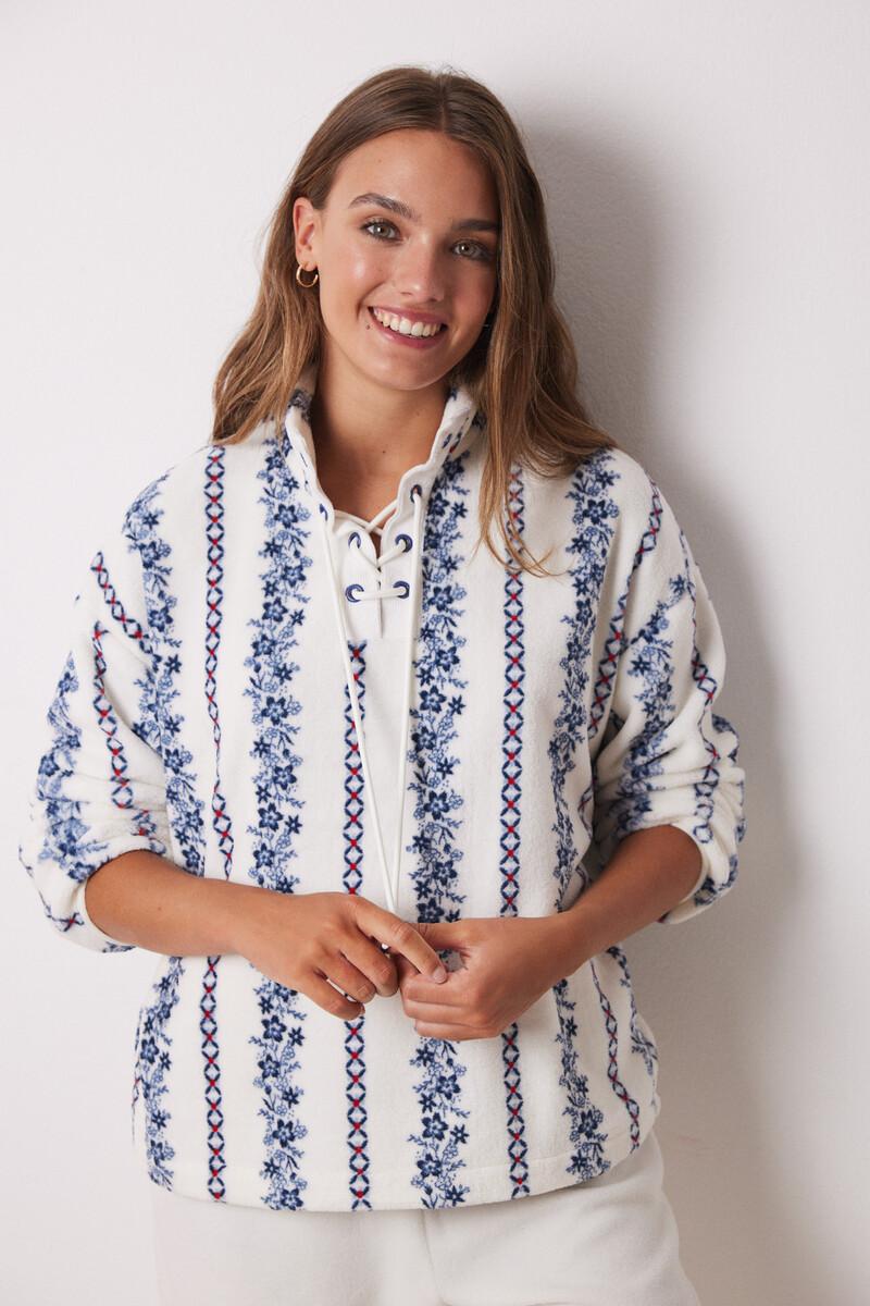 Women'secret Pijama Largo Polar Flores