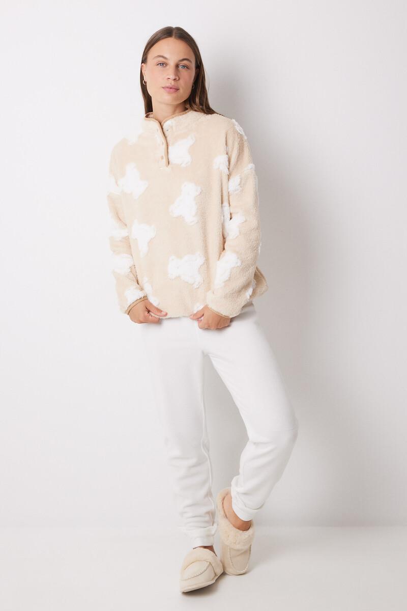 women'secret Pijama largo polar ositos jacquard