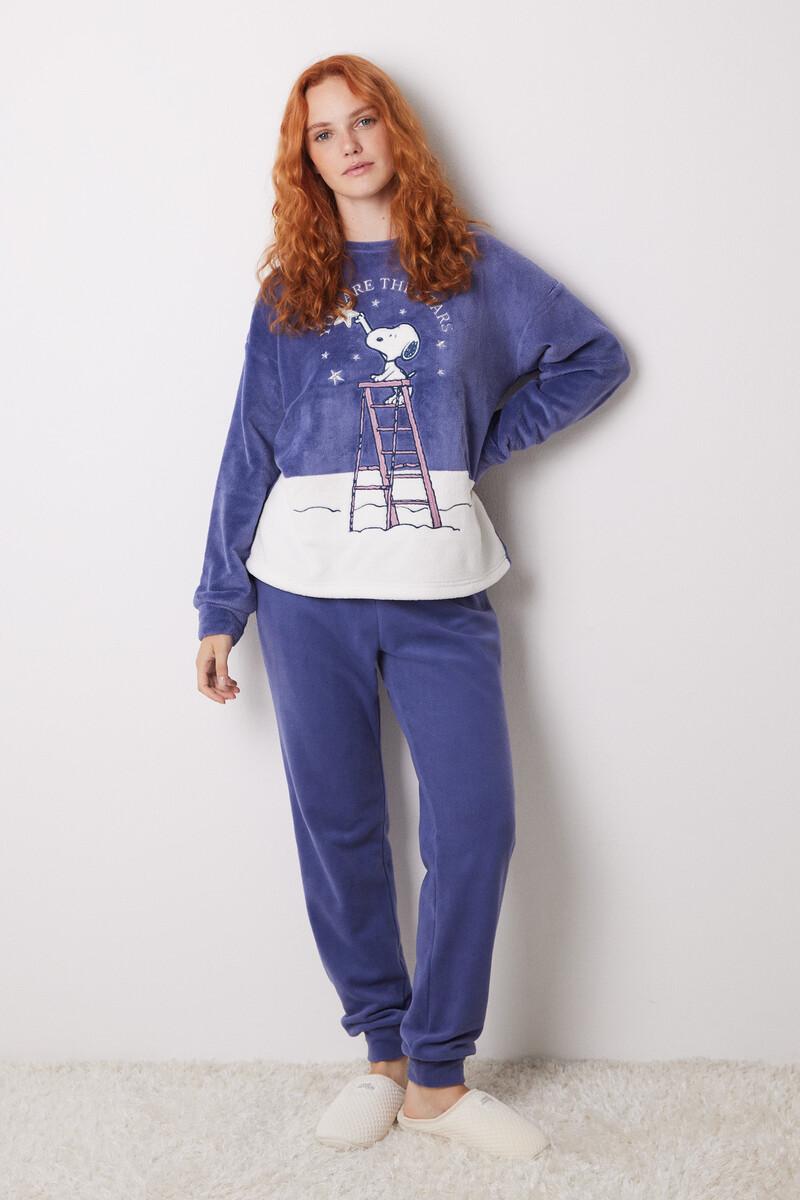 Women'secret Pijama Largo Polar Snoopy