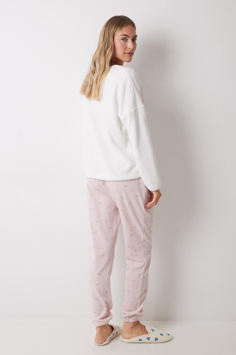 women'secret Pijama Largo Polar Suave Snoopy Lazos