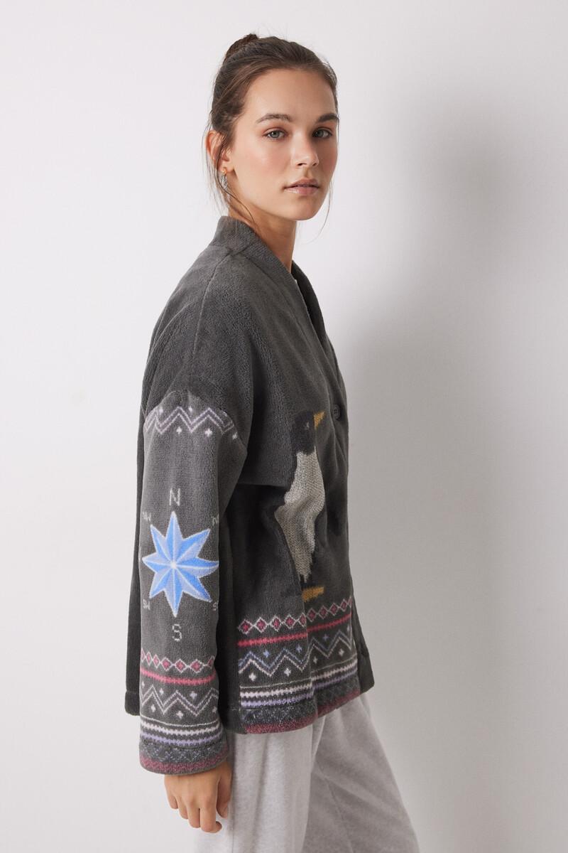 Women'secret Pijama Largo Terciopelo Pingüinos