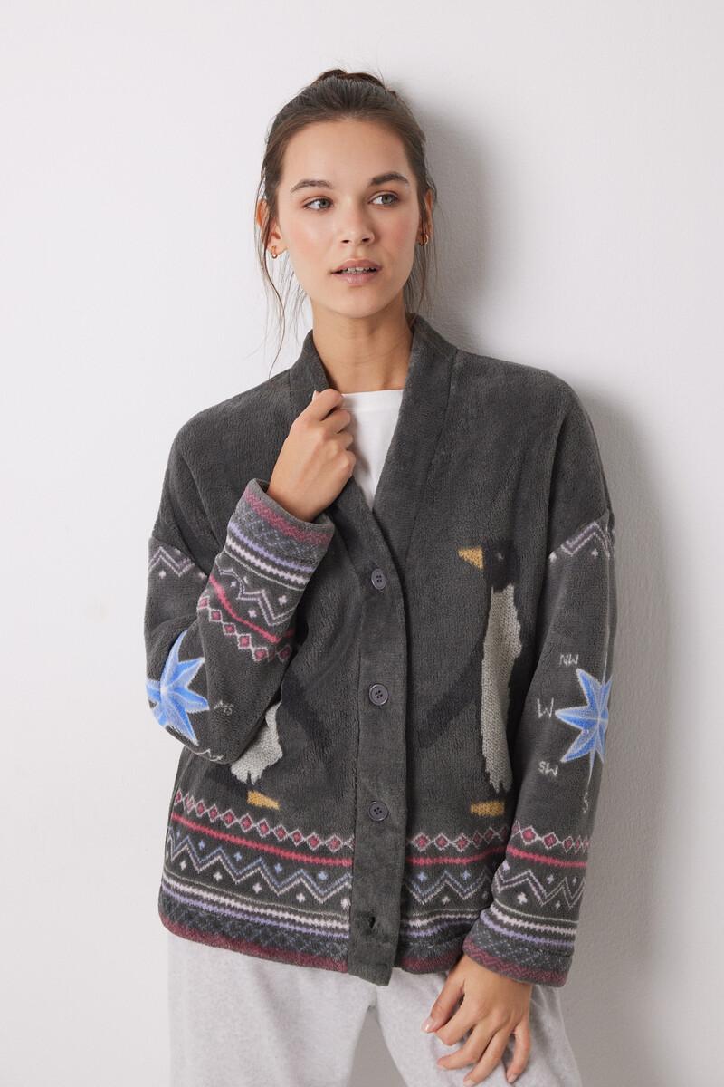 Women'secret Pijama Largo Terciopelo Pingüinos