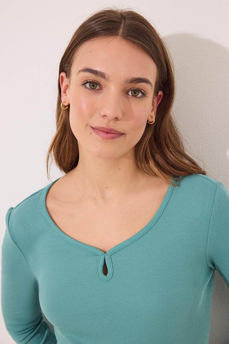 Women'secret Pijama Largo Verde Esmeralda Flores