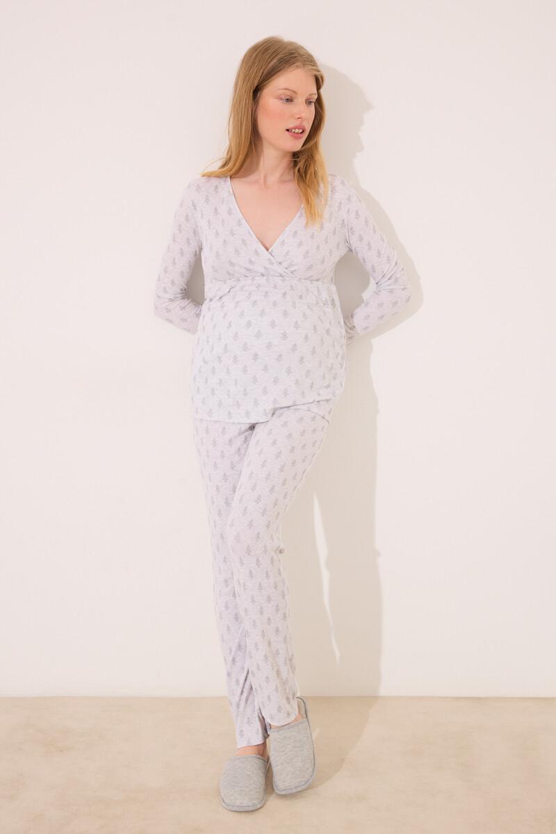 women'secret Pijama "maternity" soft touch gris