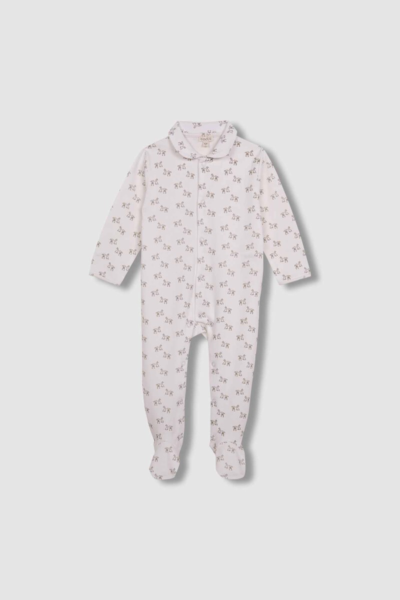 Women'secret Pijama Print Conejitos Blanco