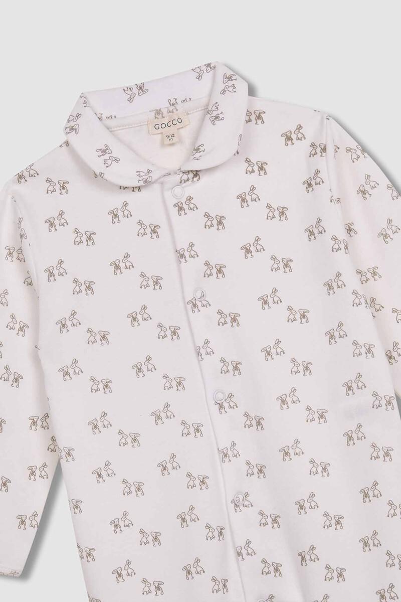 Women'secret Pijama Print Conejitos Blanco