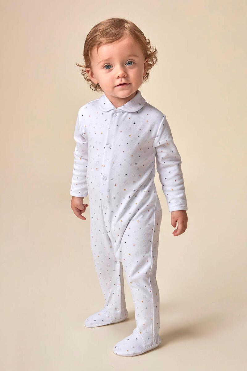 women'secret Pijama print estrellas blanco